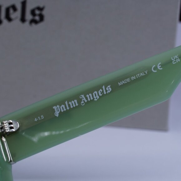 Palm Angels PERI103 ELFIN 5007 Aviator Sunglasses - Light Green/Dark Grey - Picture 6 of 9